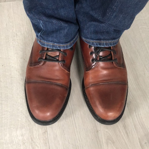 Dockers Brown Leather Cap Toe Shoes - Mens US Size 10.5 - Picture 9 of 14